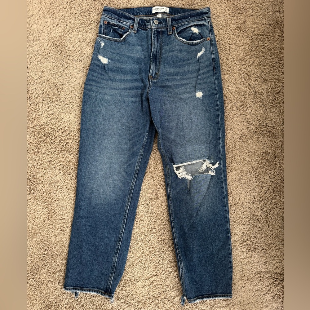 Abercrombie & Fitch Blue Distressed Women Jeans